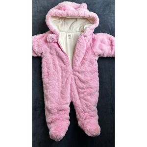 Wonder Nation pink fleece winter suit size 0-3mo